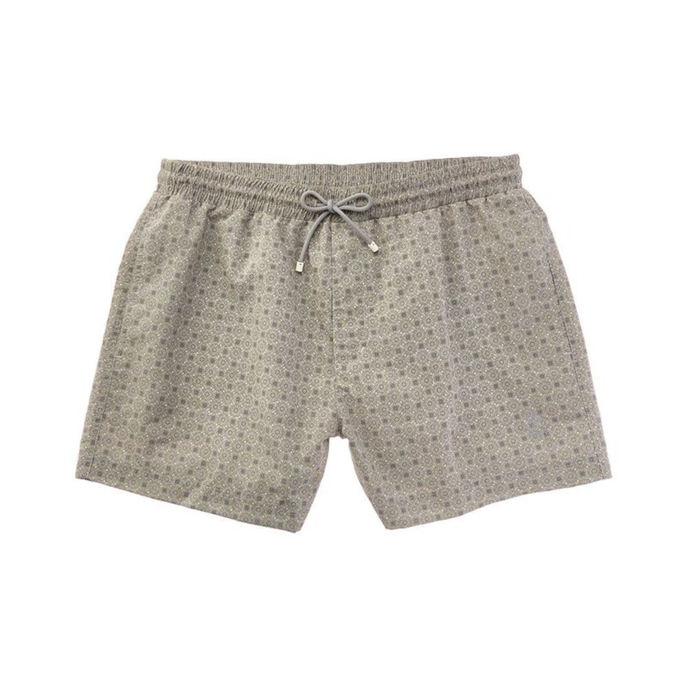 Brunello Cucinelli Mens Printed Swim Short, Green